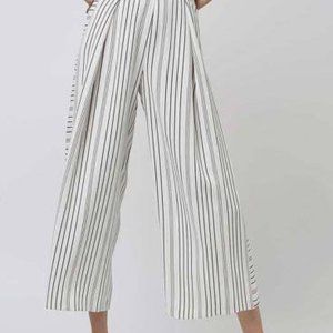 Wide Leg Vertical Stripe Pants